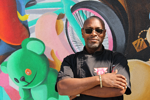 Izell Leonard, owner and chef of Watts-based restaurant Tastebud Approved